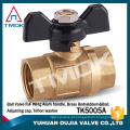 Válvula de esfera de gás TMOK PN40 Full port CW617n válvula de esfera de bronze forjado para gás natural válvula de esfera de bronze com coador